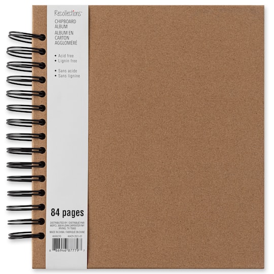 6 Pack: Spiral Kraft Chipboard Journal by Recollections®